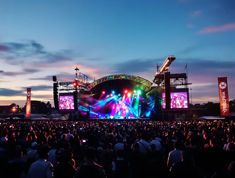 M&G Security at the festival main stage barrier