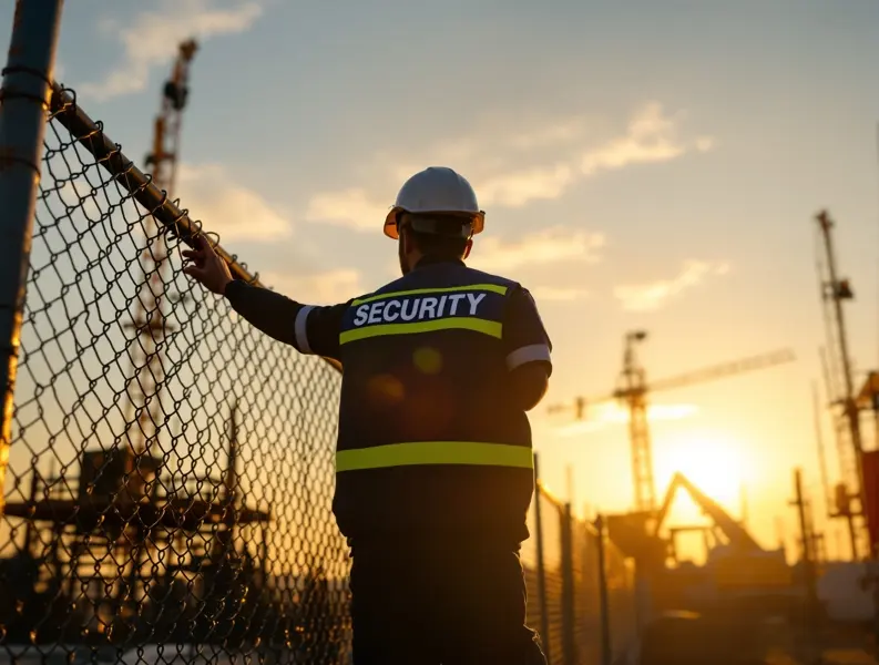 M&G Security inspecting a construction site perimeter